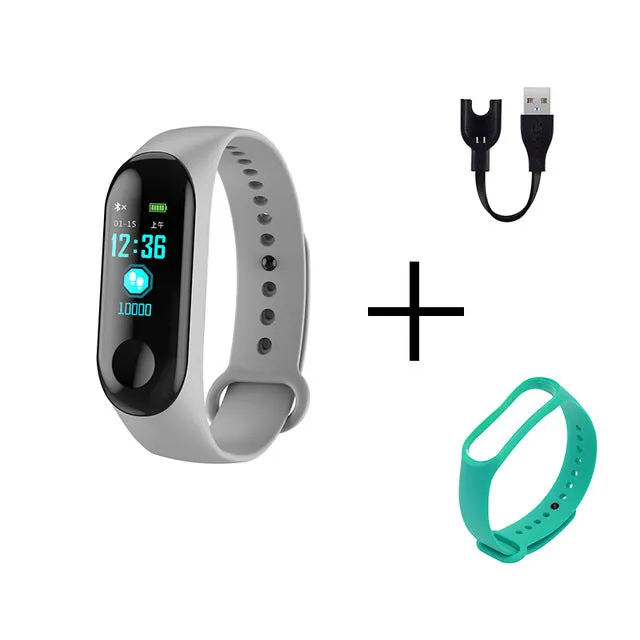 Smart Sports watch blood pressure heart rate monitor message reminder Bluetooth waterproof