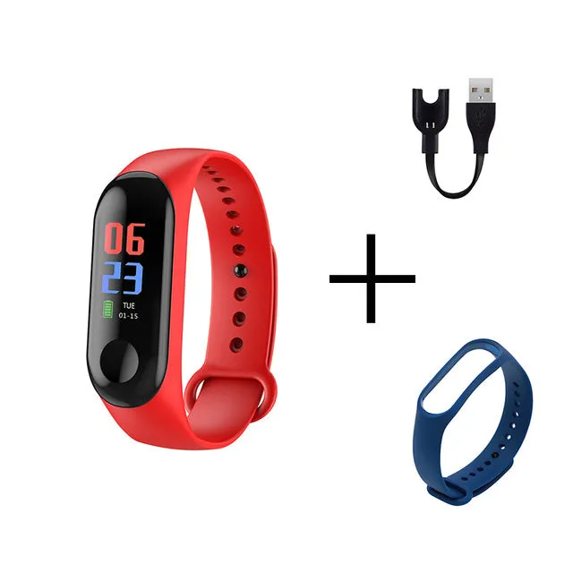 Smart Sports watch blood pressure heart rate monitor message reminder Bluetooth waterproof