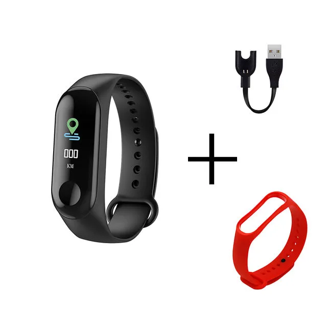 Smart Sports watch blood pressure heart rate monitor message reminder Bluetooth waterproof