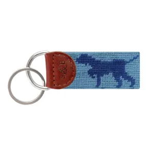 Smathers & Branson Dog on Point Needlepoint Key Fob