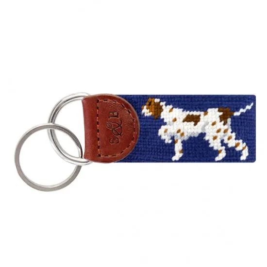 Smathers & Branson Pointer Needlepoint Key Fob