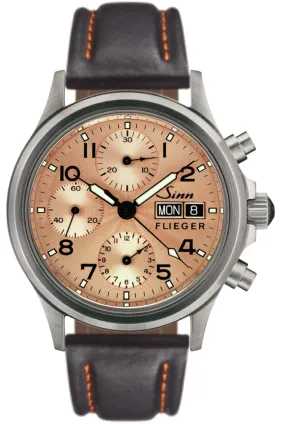 SN Watch 356 Sa Pilot II Black Leather ORSange Stitch