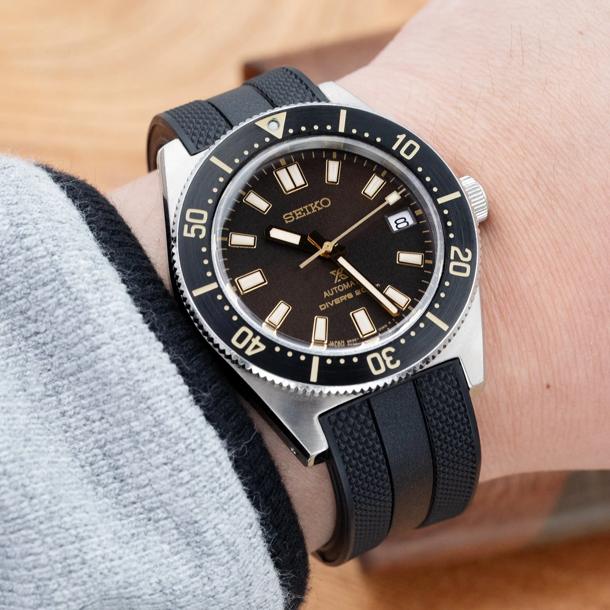 StrapXPro - SPX1C Rubber Strap For Seiko 62MAS (63Mas) SPB/SBDC Series, Black