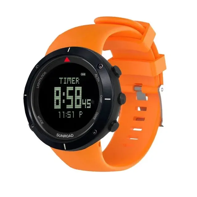 SUNROAD FR853B Series Outdoor Mountain Climbing Off-Road Fishing Calorie Watch COMPASS World TIME SUNRISE BAROMETER ALTITUDE
