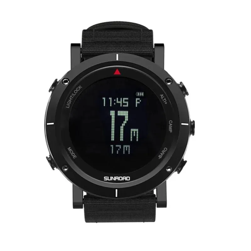 SUNROAD FR853B Series Outdoor Mountain Climbing Off-Road Fishing Calorie Watch COMPASS World TIME SUNRISE BAROMETER ALTITUDE