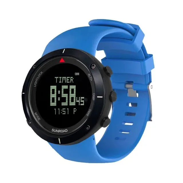 SUNROAD FR853B Series Outdoor Mountain Climbing Off-Road Fishing Calorie Watch COMPASS World TIME SUNRISE BAROMETER ALTITUDE