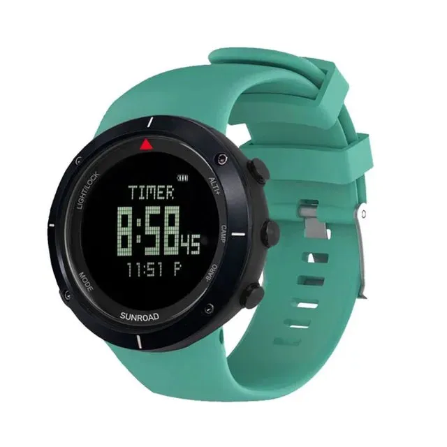 SUNROAD FR853B Series Outdoor Mountain Climbing Off-Road Fishing Calorie Watch COMPASS World TIME SUNRISE BAROMETER ALTITUDE