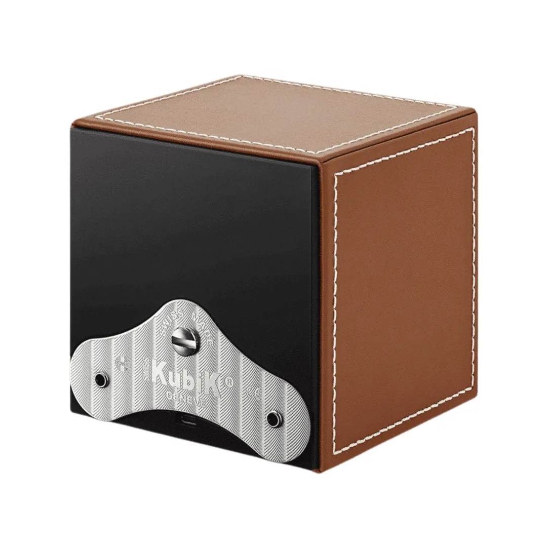 SWISS KUBIK Masterbox Carbon Leather / Red Stitches Watch Winder