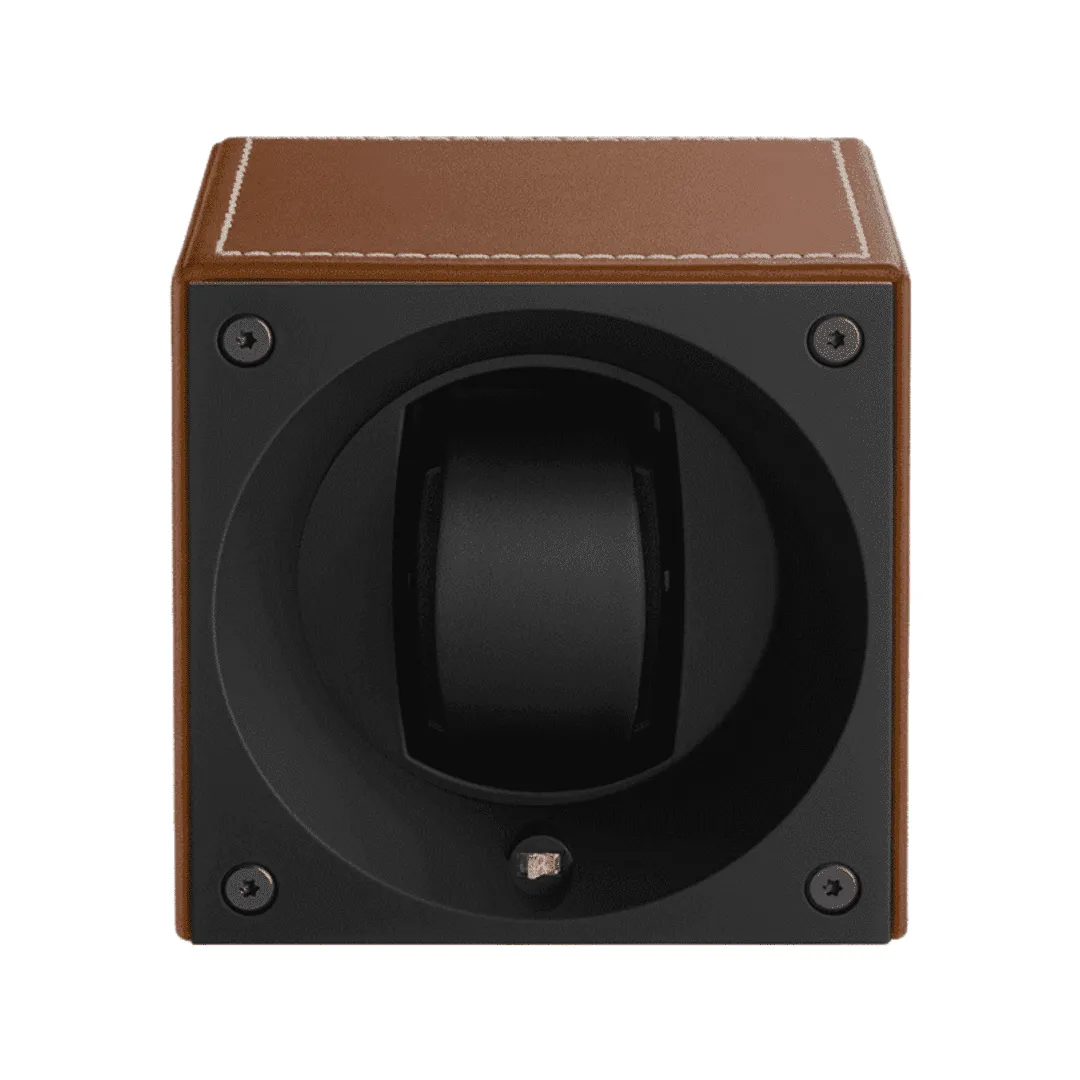 SWISS KUBIK Masterbox Carbon Leather / Red Stitches Watch Winder