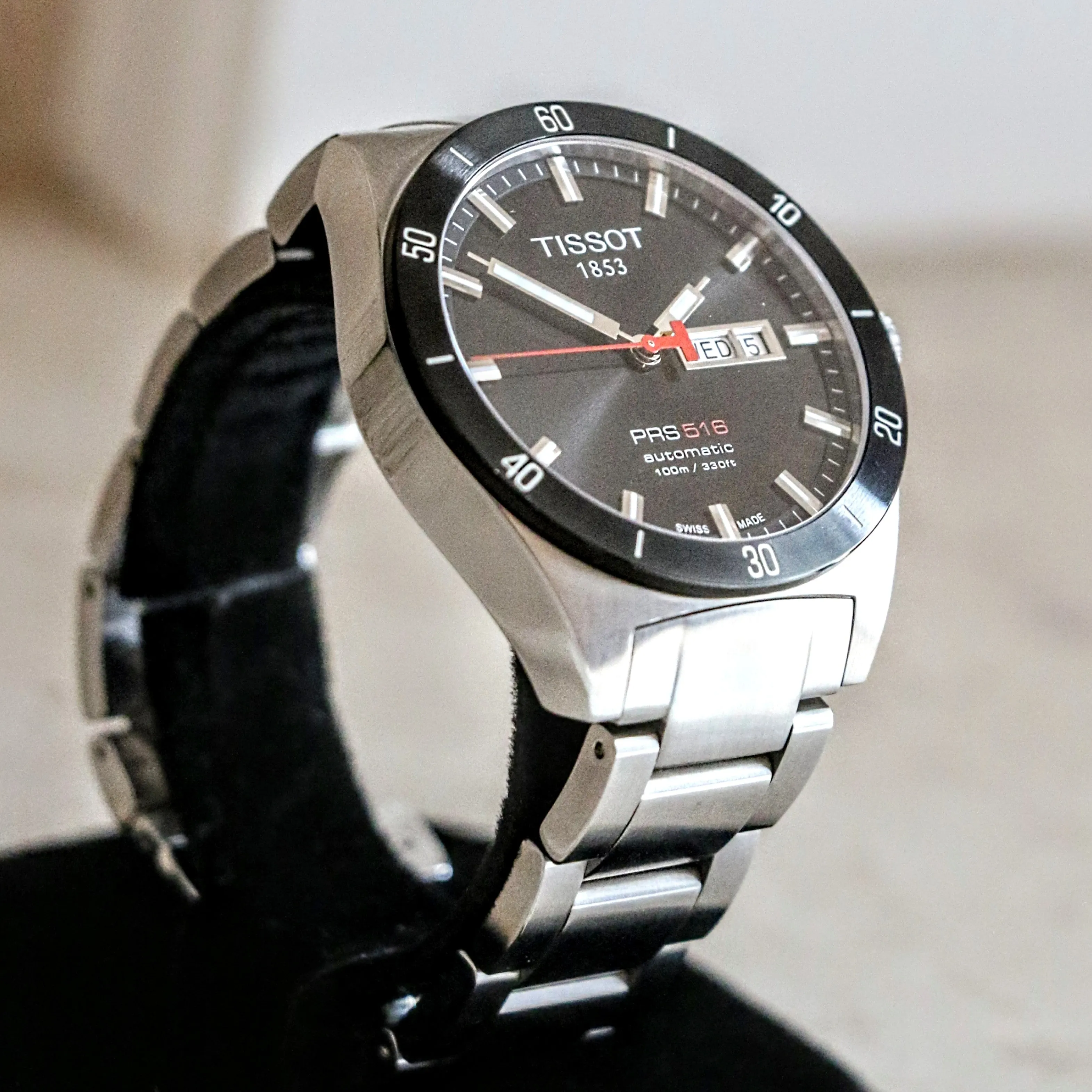 TISSOT PRS516 Automatic Watch Ref. T044430A 25 Jewels Swiss Made SS Wristwatch