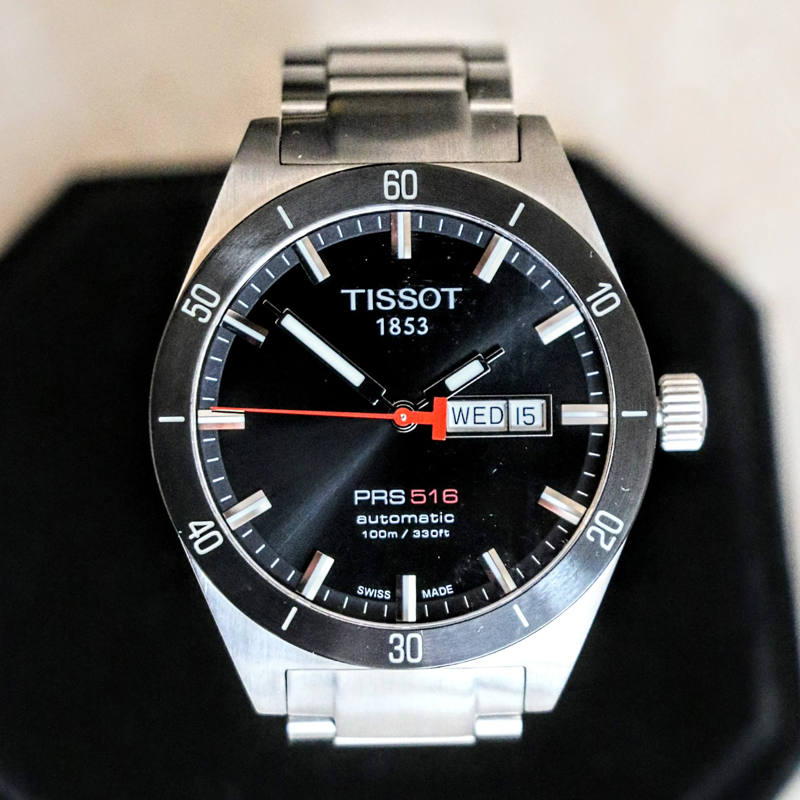 TISSOT PRS516 Automatic Watch Ref. T044430A 25 Jewels Swiss Made SS Wristwatch