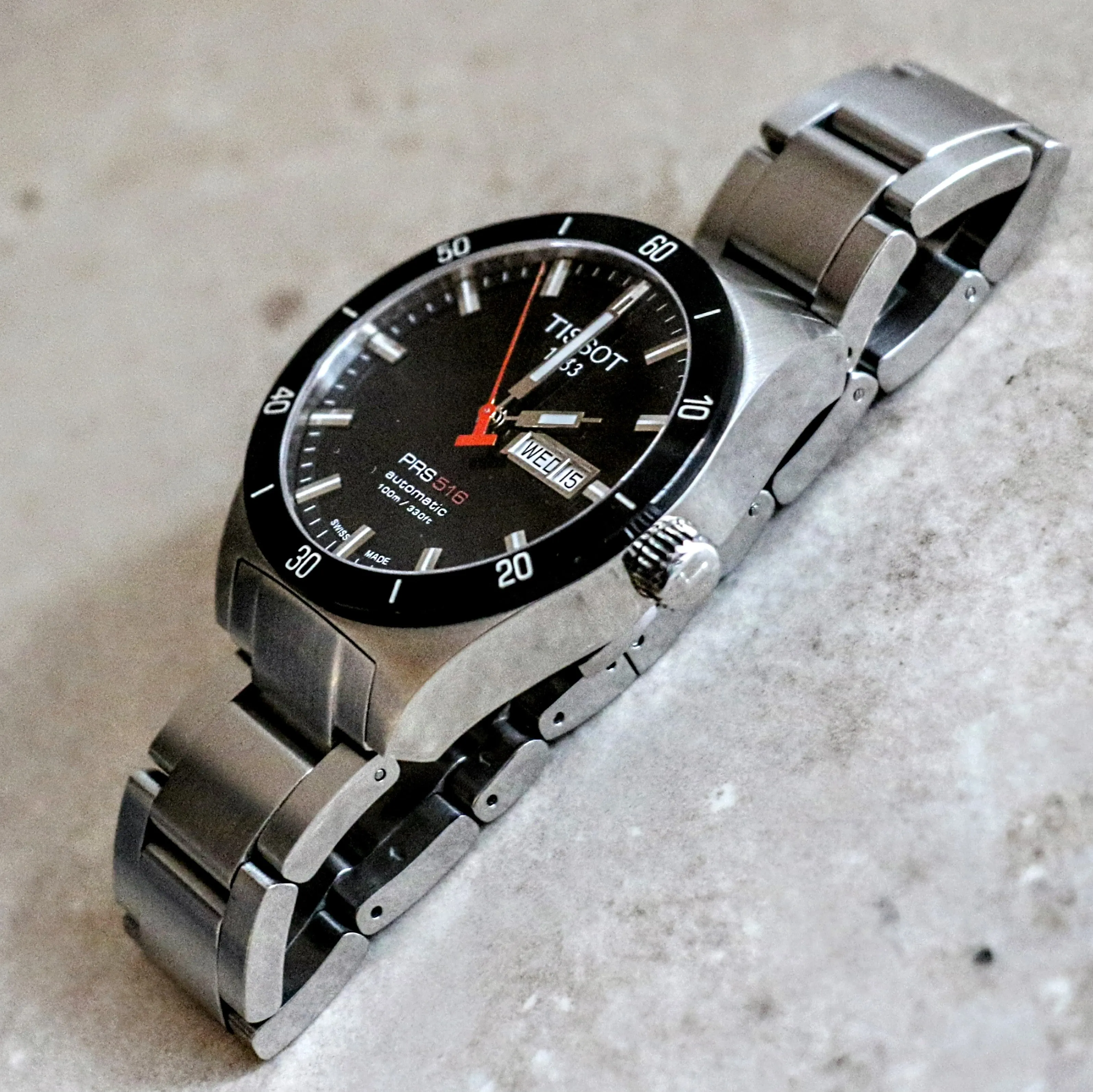 TISSOT PRS516 Automatic Watch Ref. T044430A 25 Jewels Swiss Made SS Wristwatch