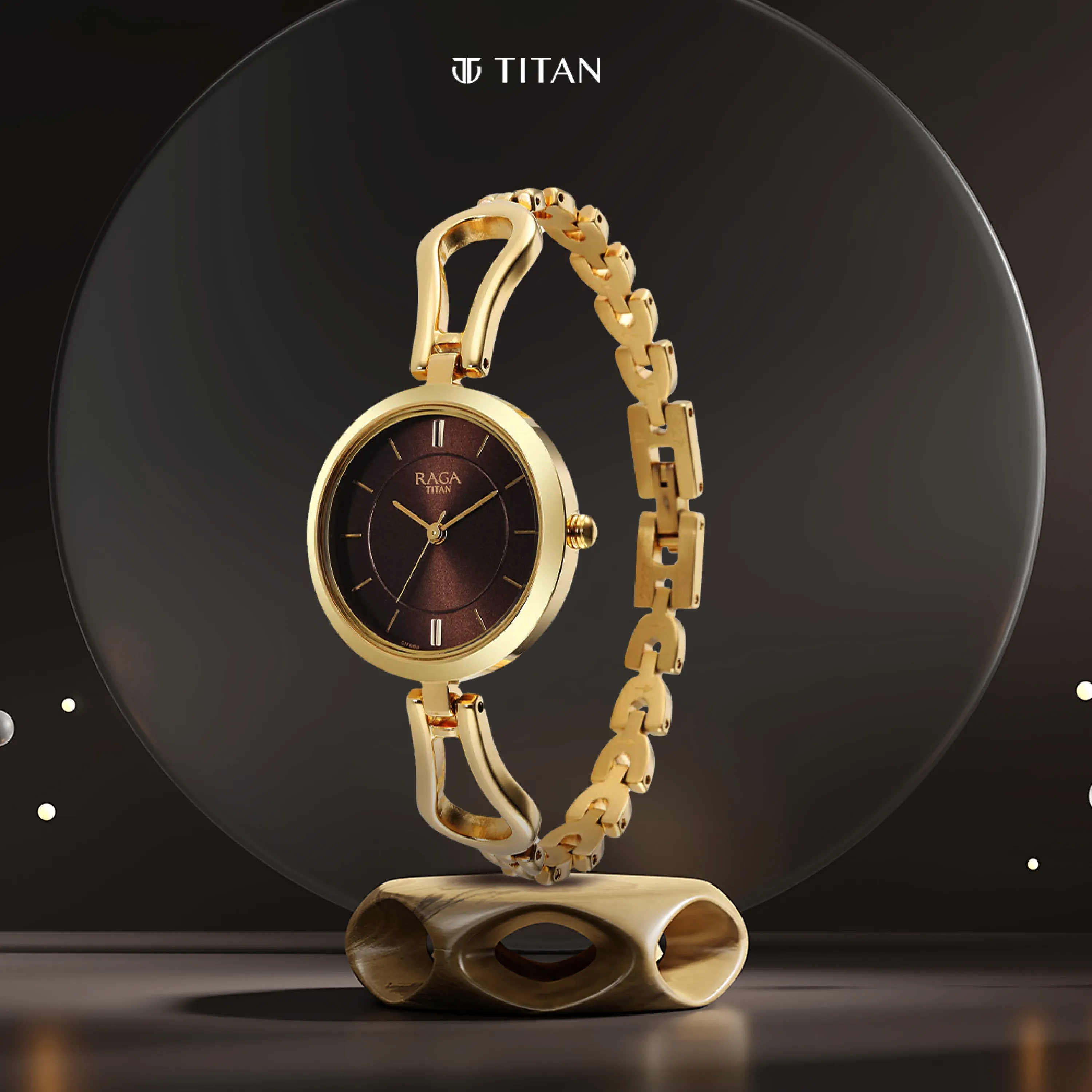 Titan Raga Champagne Dial Watch for Women