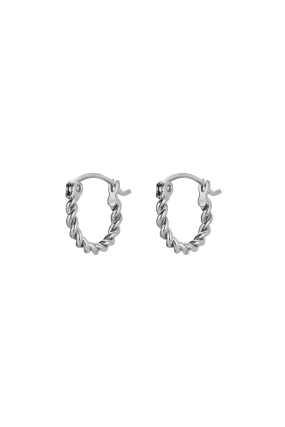 Twisted Hoops - Silver