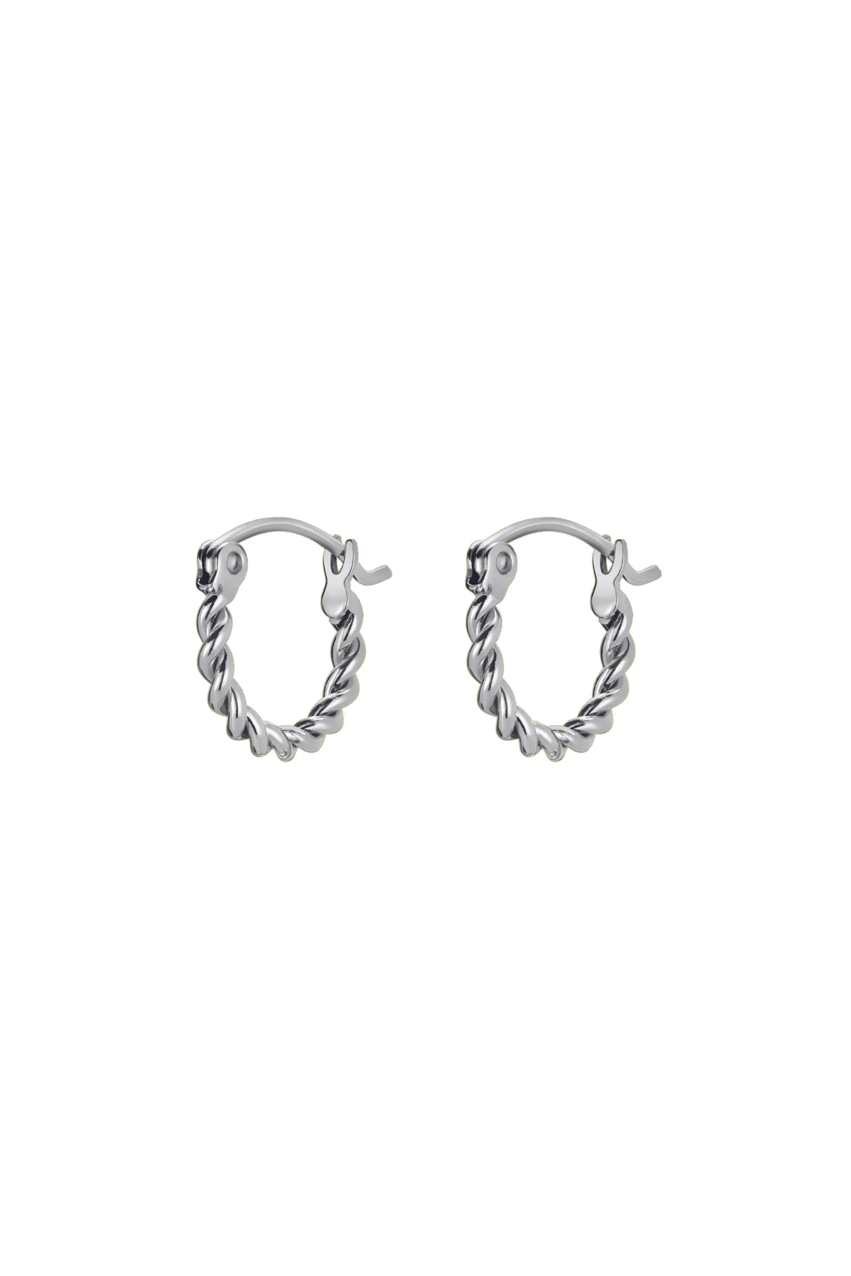 Twisted Hoops - Silver