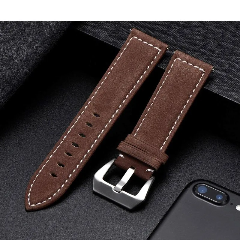 Universal Handmade Retro Leather Watch Straps - Compatible with most models