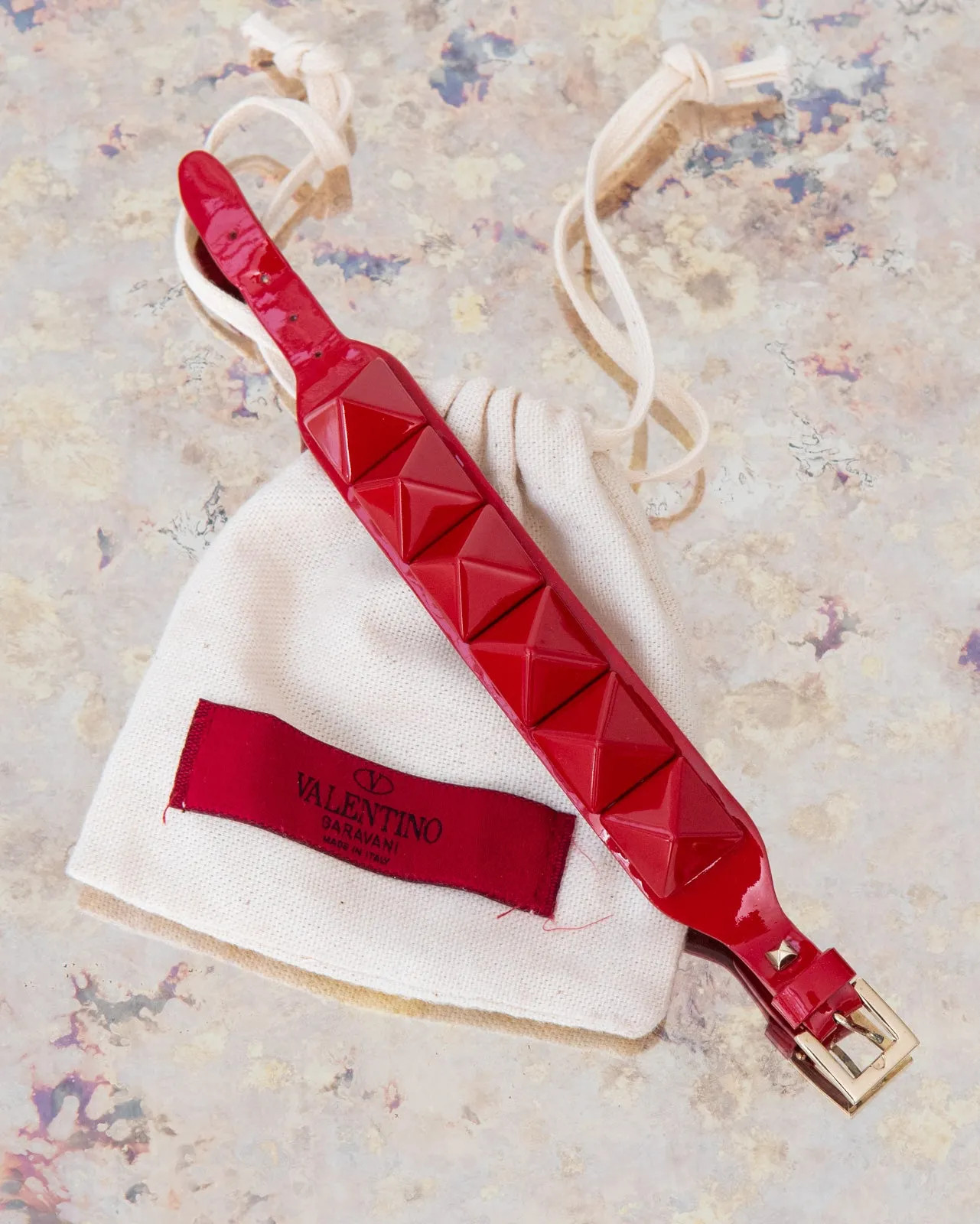 Valentino Garavani Red Patent Bracelet