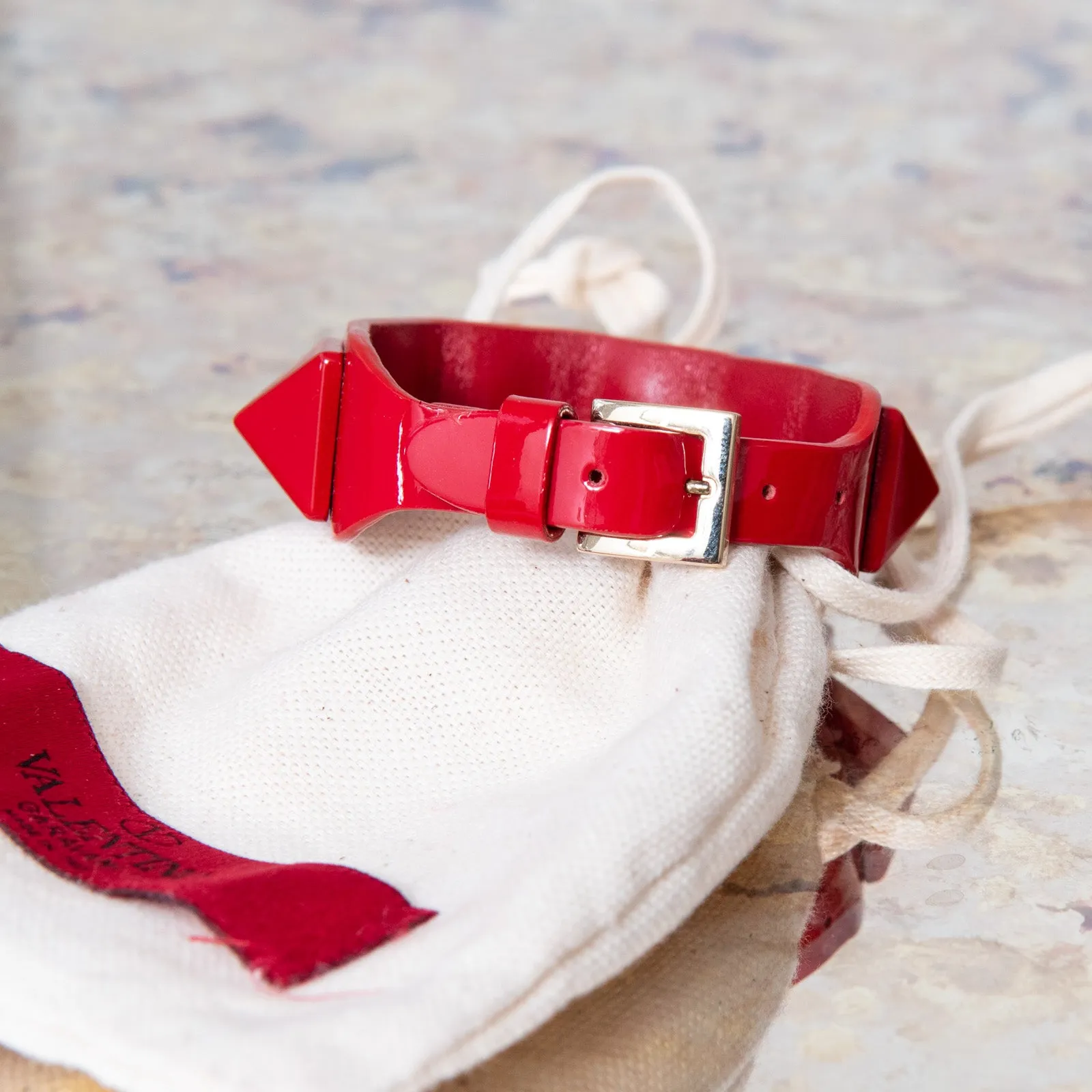 Valentino Garavani Red Patent Bracelet