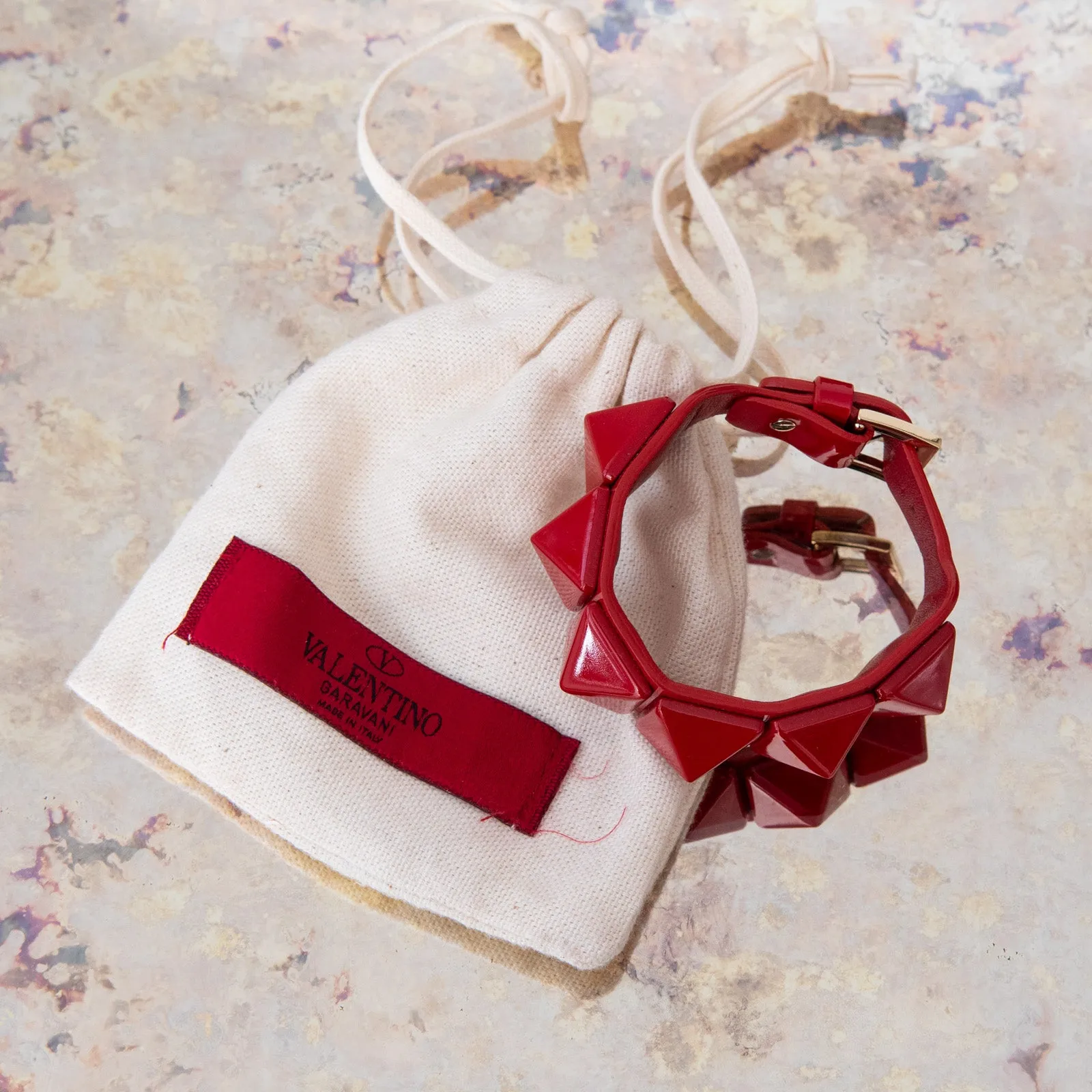 Valentino Garavani Red Patent Bracelet