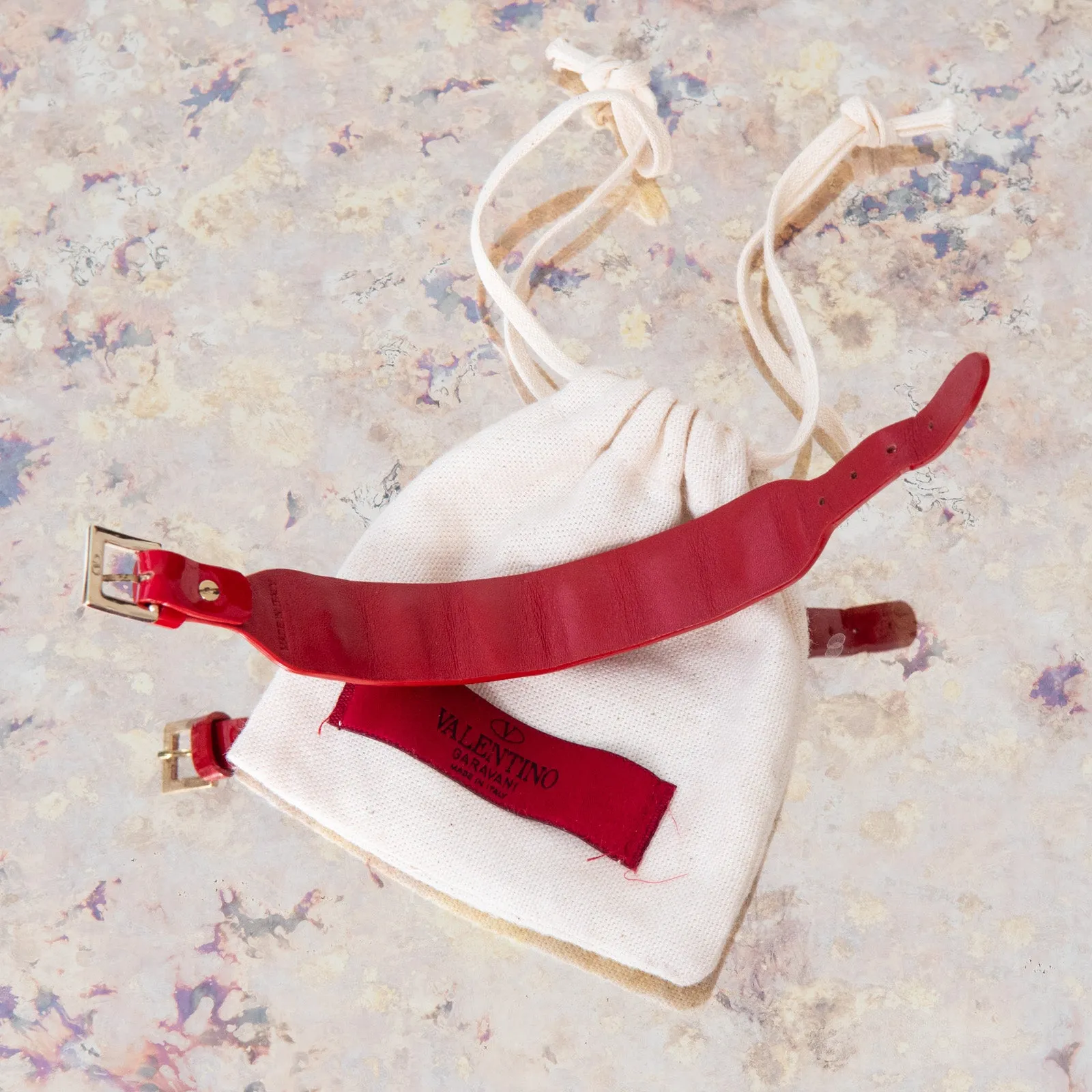 Valentino Garavani Red Patent Bracelet