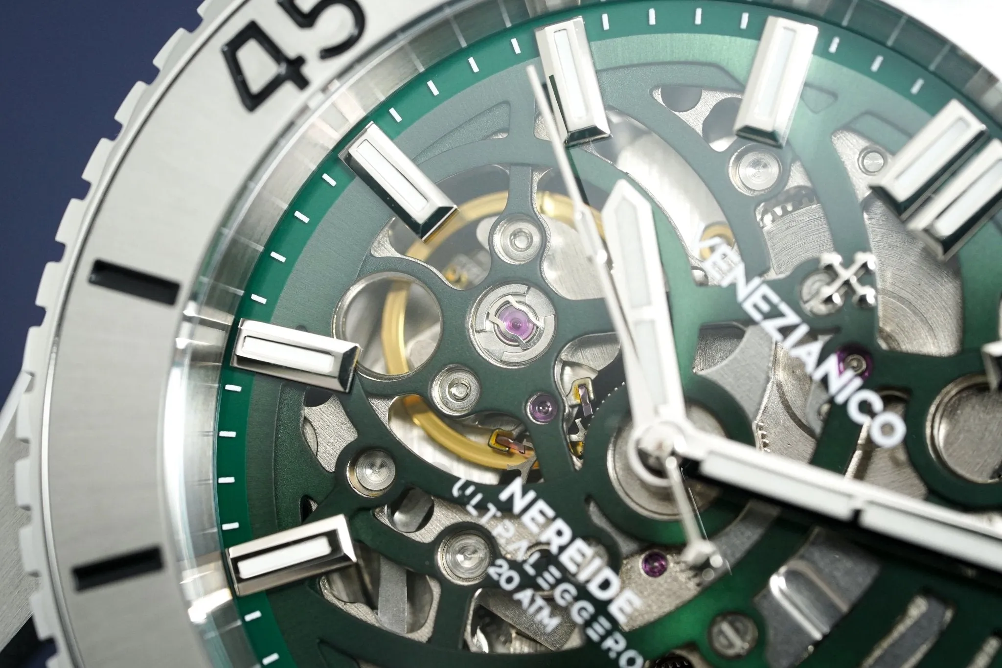 Venezianico Automatic Watch Nereide UltraLeggero Skeleton Green 3921501