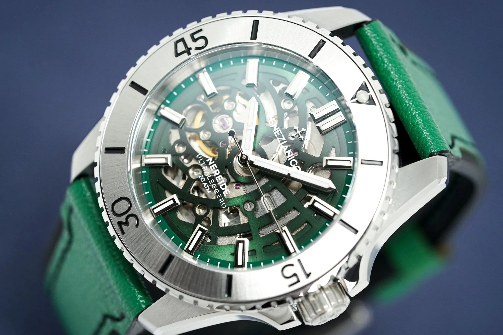 Venezianico Automatic Watch Nereide UltraLeggero Skeleton Green 3921501