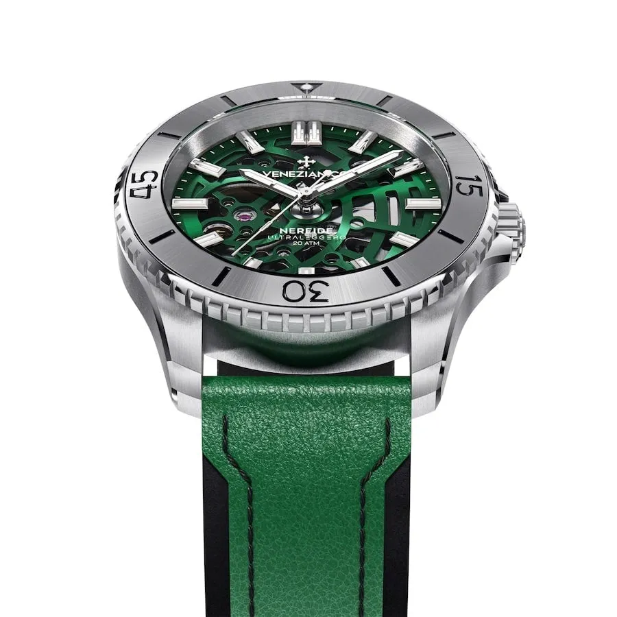 Venezianico Automatic Watch Nereide UltraLeggero Skeleton Green 3921501