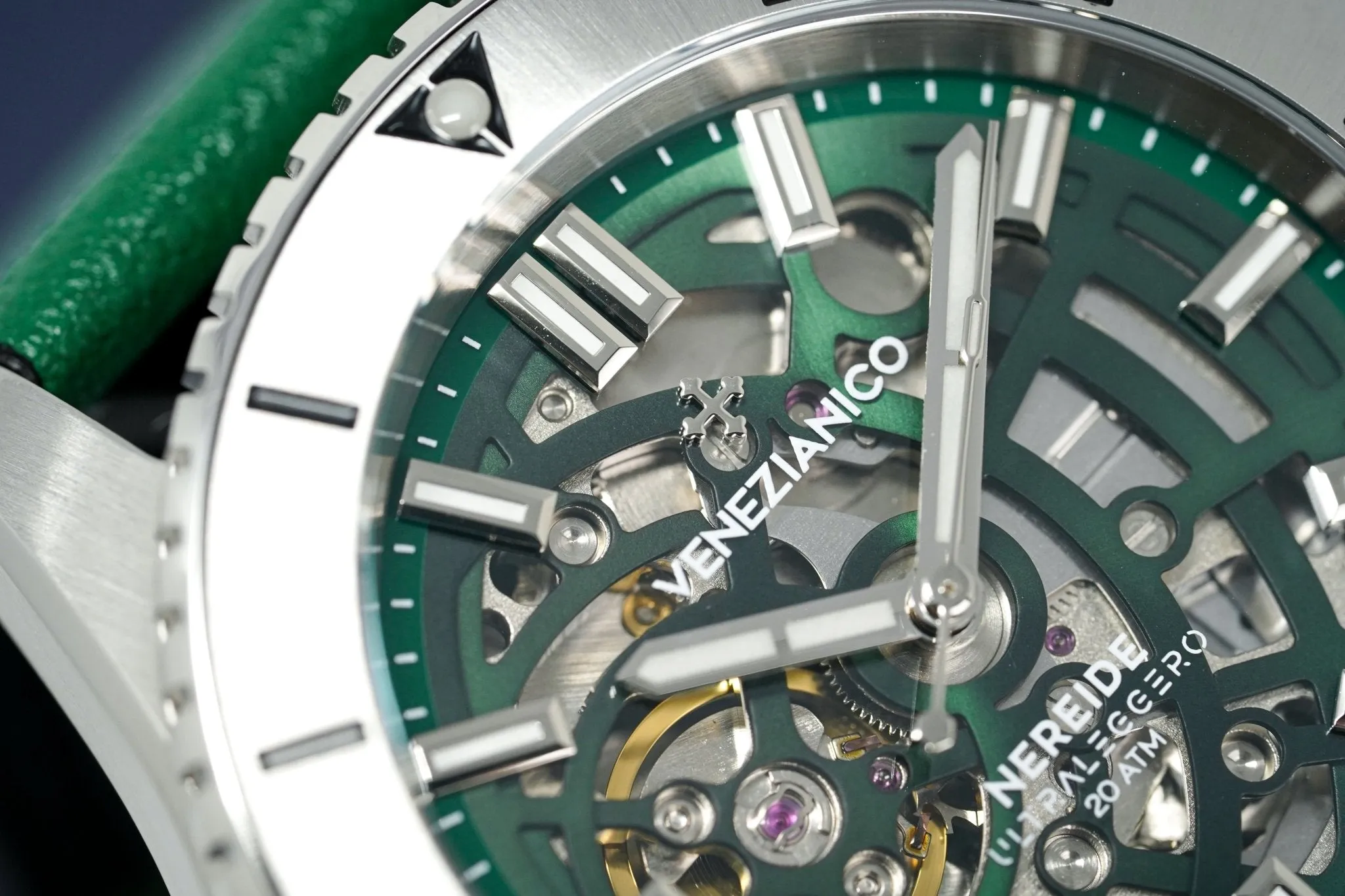 Venezianico Automatic Watch Nereide UltraLeggero Skeleton Green 3921501