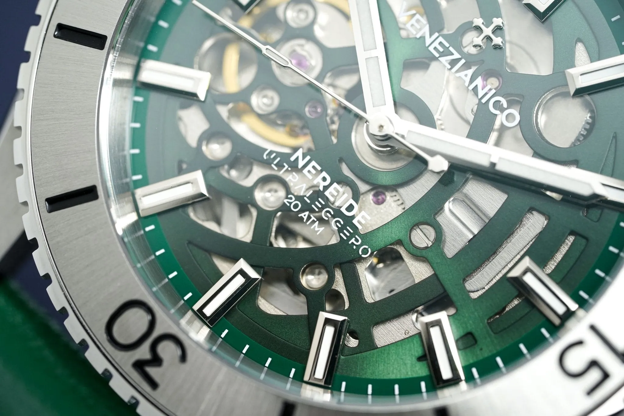 Venezianico Automatic Watch Nereide UltraLeggero Skeleton Green 3921501