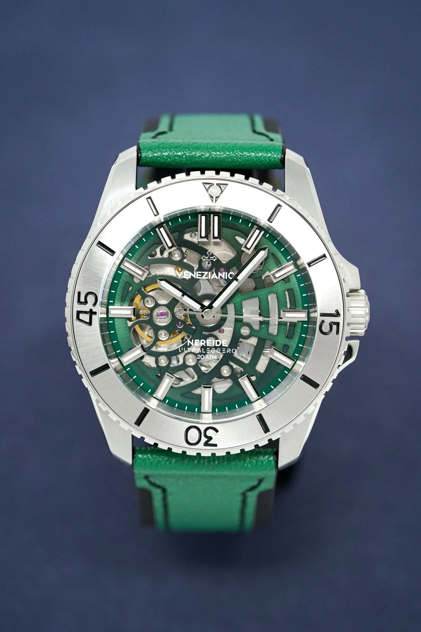 Venezianico Automatic Watch Nereide UltraLeggero Skeleton Green 3921501