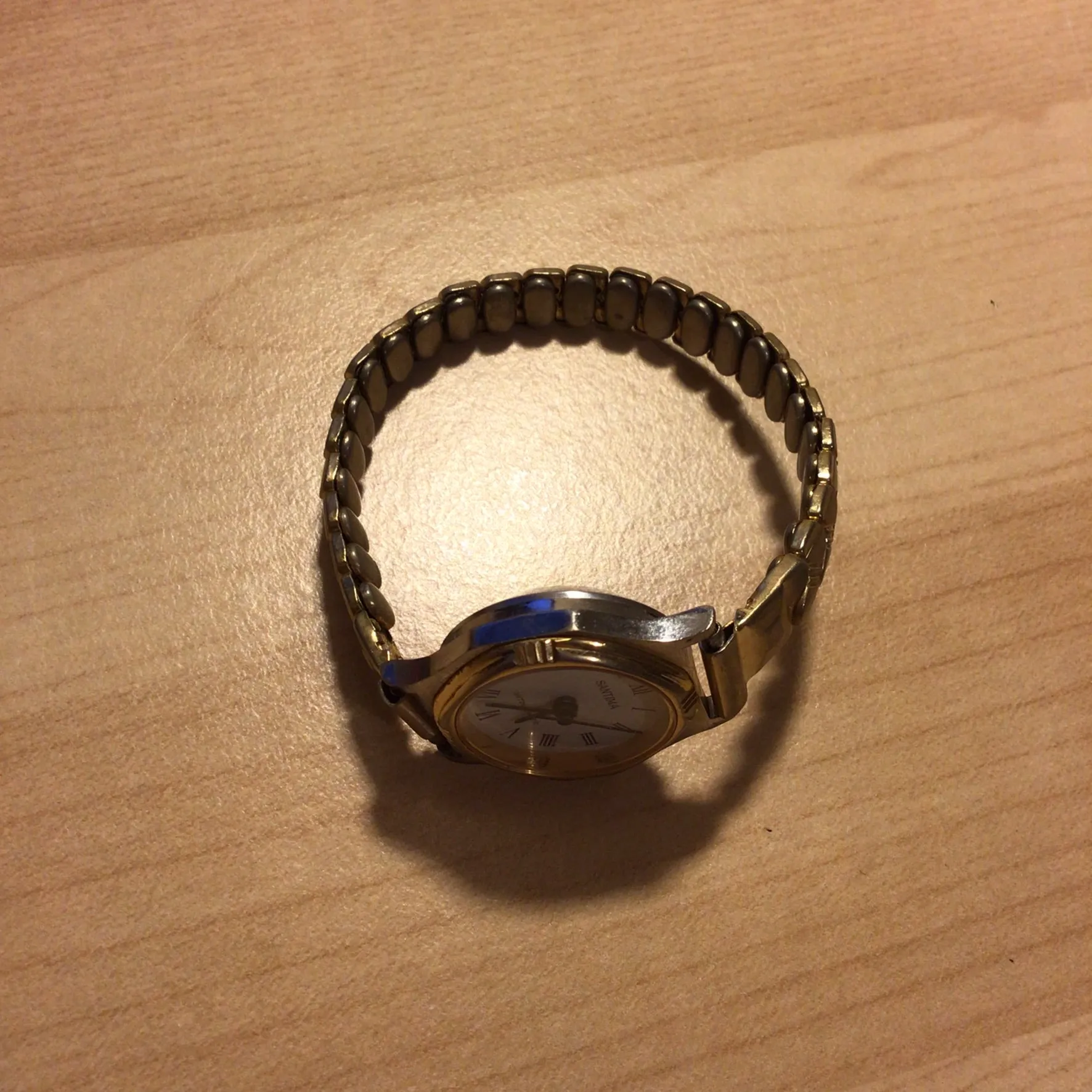 Vintage Santima Gold & Silver Toned Antimagnetic Bracelet Watch (untested)