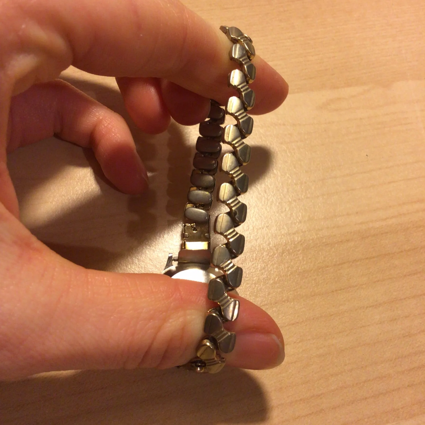 Vintage Santima Gold & Silver Toned Antimagnetic Bracelet Watch (untested)