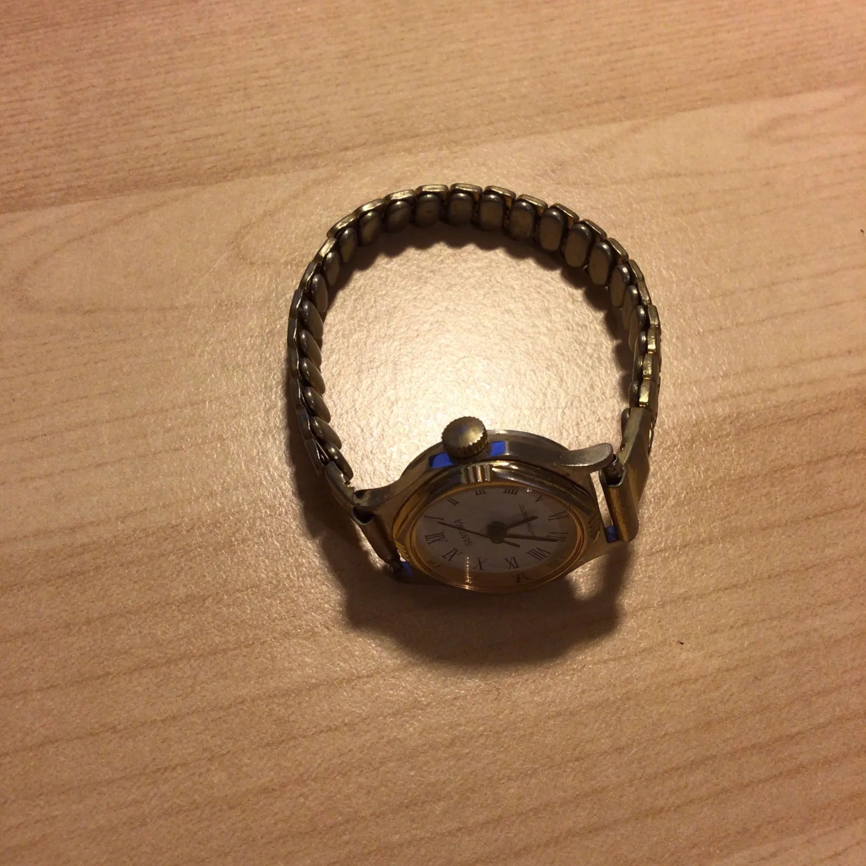 Vintage Santima Gold & Silver Toned Antimagnetic Bracelet Watch (untested)