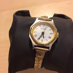 Vintage Santima Gold & Silver Toned Antimagnetic Bracelet Watch (untested)