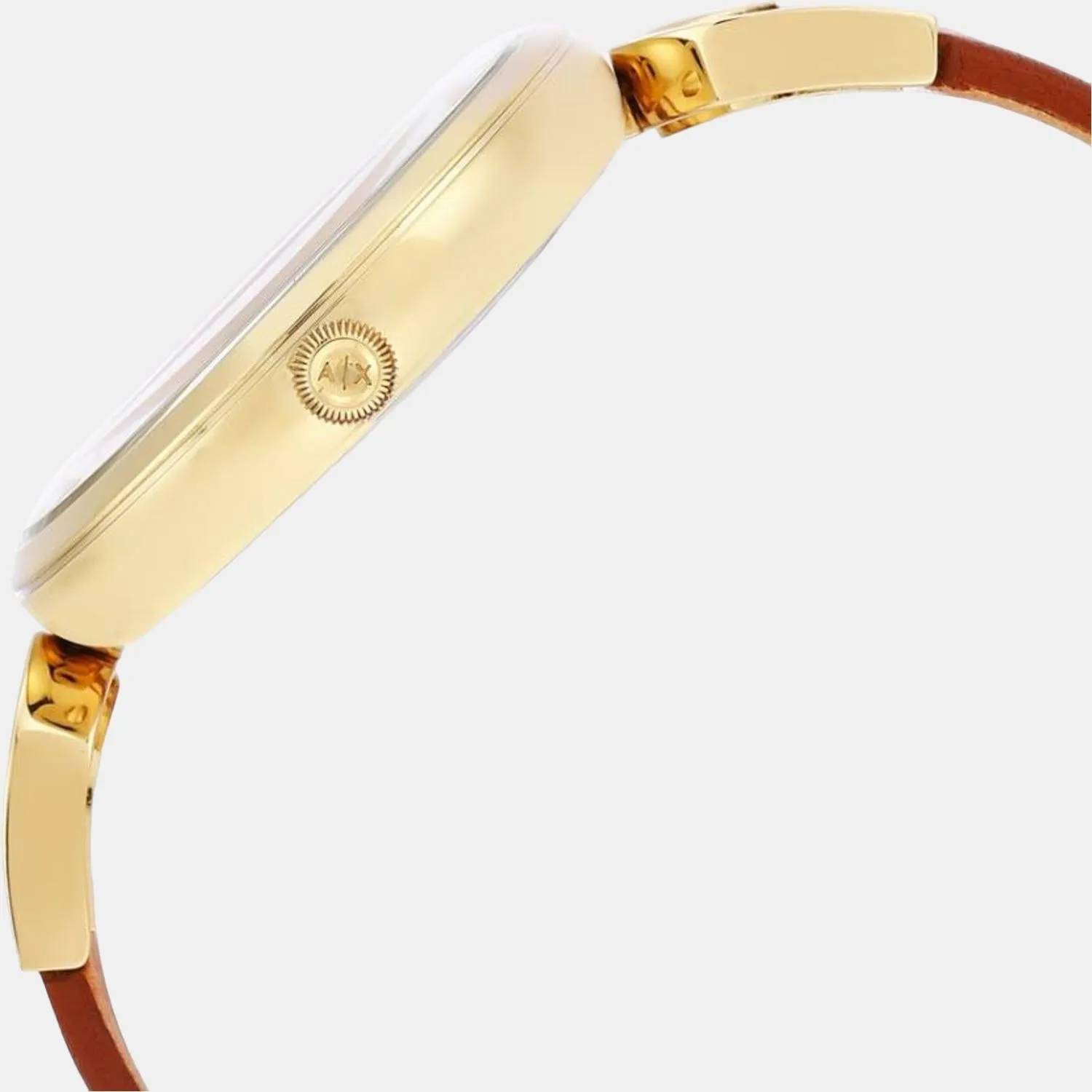 Women's Gold Analog Leather Watch AX5324