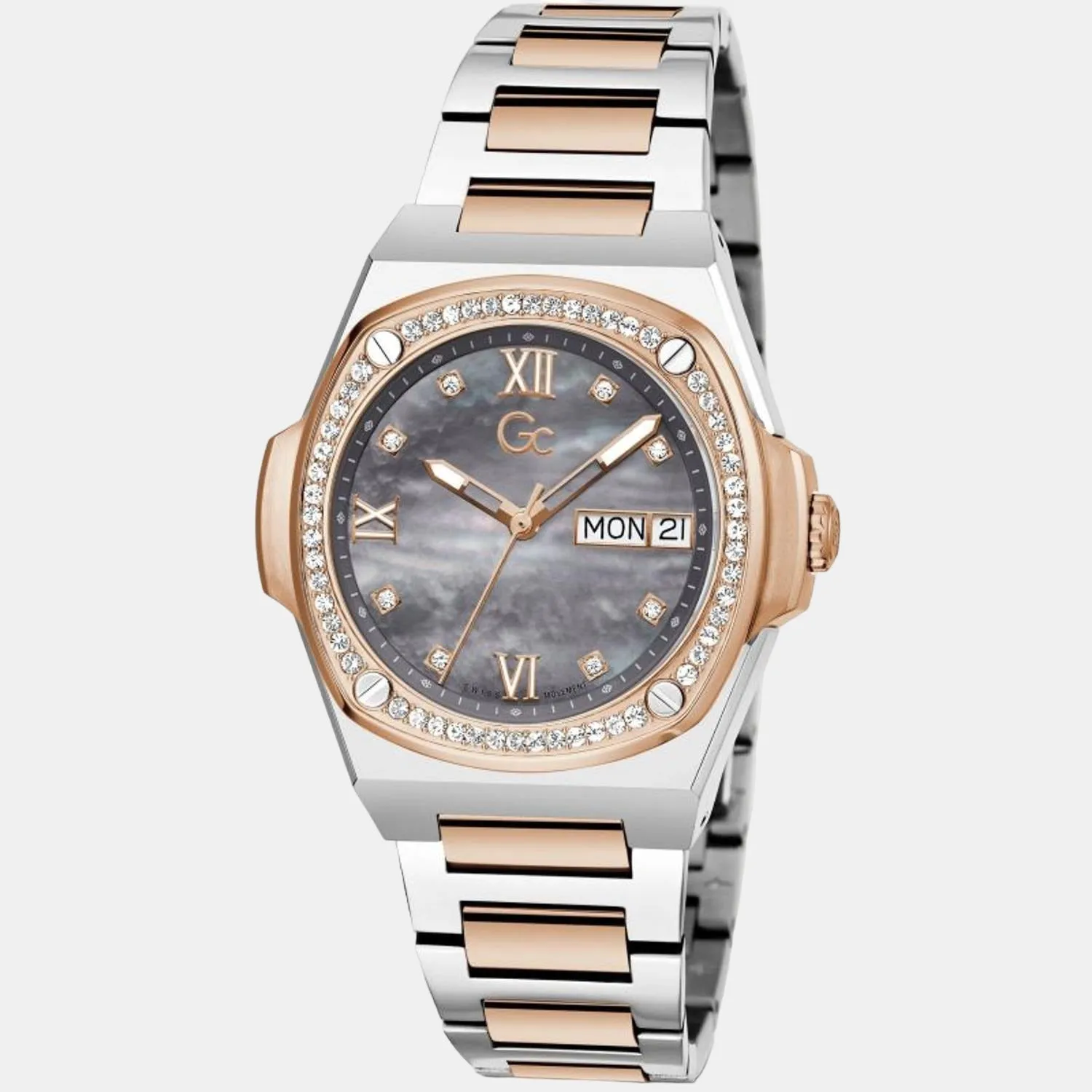 Women's Grey Analog Stainless Steel Watch Y98001L5MF