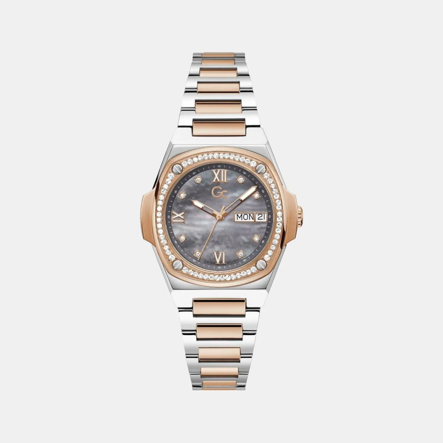 Women's Grey Analog Stainless Steel Watch Y98001L5MF
