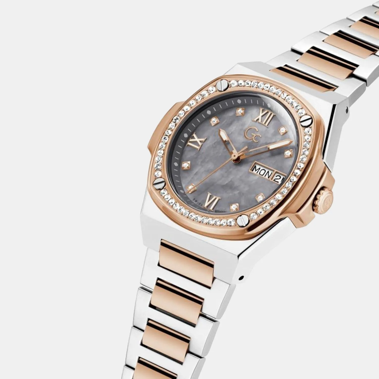 Women's Grey Analog Stainless Steel Watch Y98001L5MF