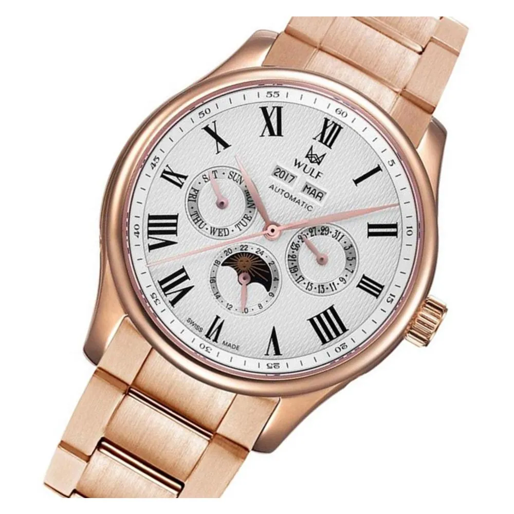 WULF Lycan-X Rose Gold  Automatic Men's Watch - WF03.02M